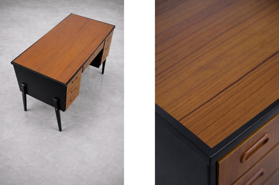 Image 1 of Scrivania vintage in teak svedese moderna di metà secolo, anni '60