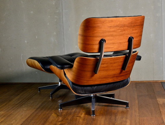 Herman Miller Eames Lounge Chair & Ottoman anni '60 – Poltrone, Pelle, Velluto (photo 4 of 13)