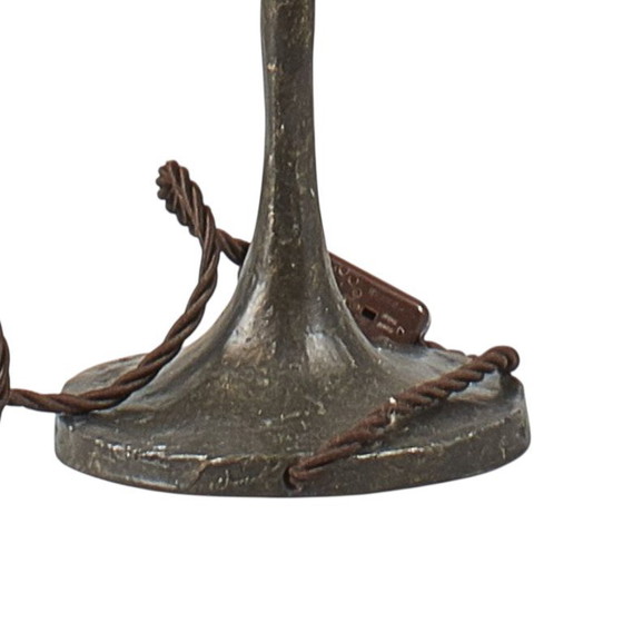 Image 1 of Lampe de table Porta Romana en bronze – Élégante et sculpturale, Italie, années 1970