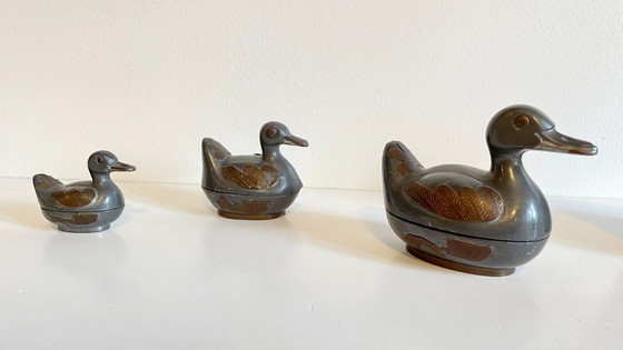 Image 1 of Vintage Duck Family Boxes