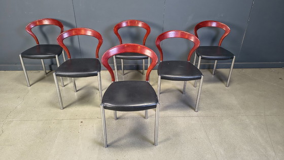 Image 1 of Sedie Lotus vintage di Hartmut Lohmeyer per Kusch & Co., anni '70, set di 6