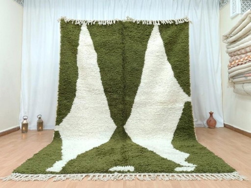 Tapis Berbère Verde Oliva Au Charme Naturel 200cmx300cm – vloerkleden en tapijten, Cotton