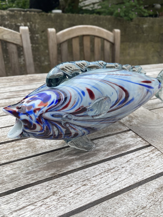 Image 1 of Verre de Murano Grand poisson années 60