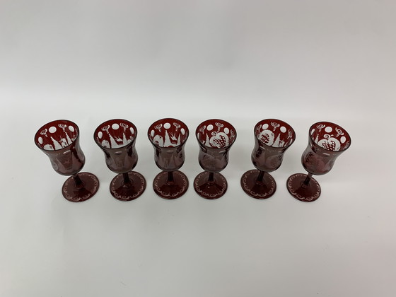 Image 1 of Set di 8 bicchieri e vasi di cristallo Egermann Bohemian