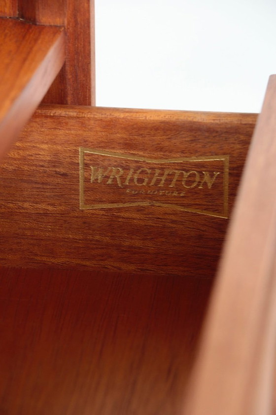 Image 1 of Wrighton Teakhouten kaptafel - Vintage jaren 60 - Zeshoekige voet