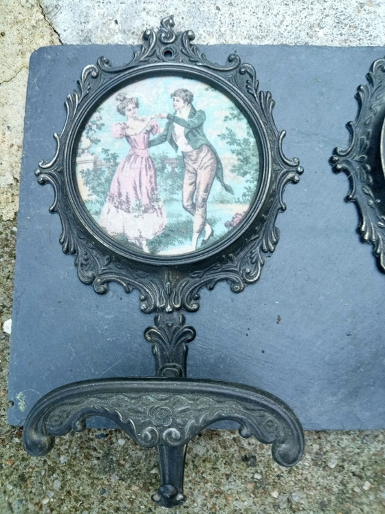 Coppia di Appendiabiti da Parete Rococò Italia Vintage, Metallo, Multicolore (foto 4 di 5)