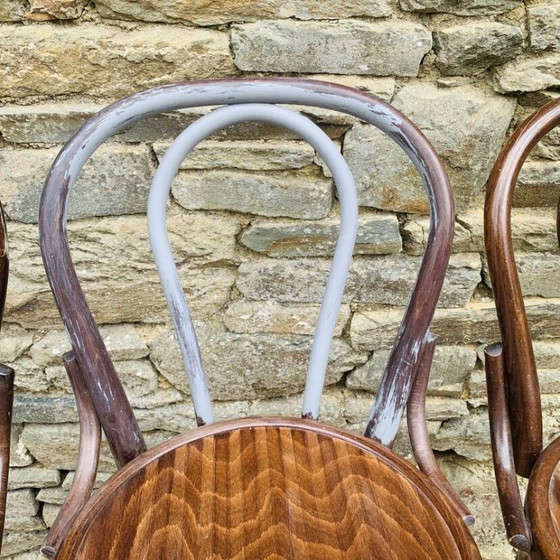 Set of 4 Vintage Bistro High Chairs – Dining chairs, Wood (photo 11 of 33)