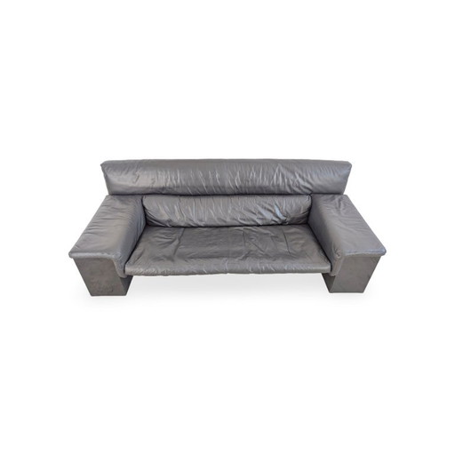 Knoll Brigadier Dreisitzer Leder schwarz Cini Boeri Hochlehner – 3 5 zitsbanken, Wood, Leather (photo 2 of 12)