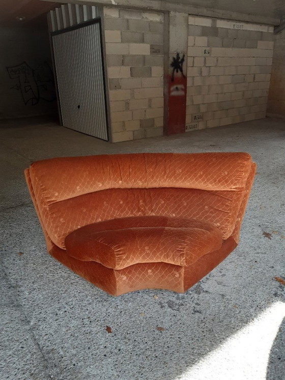 Image 1 of 4/7 Poltrona Ligne Roset arancione Pr M. Ducaroy Mod. Albany, design vintage