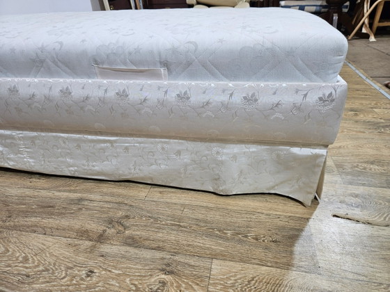 Vintage gestoffeerd eenpersoonsbed met matras en frame, jaren 60 – Eenpersoonsbedden, Wood, Chrome (photo 5 of 12)