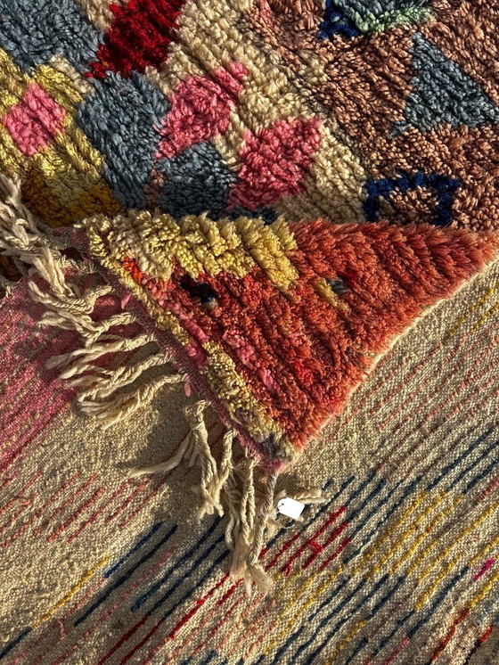 Image 1 of Colorful Modern Moroccan Berber Rug 200x300 cm – Expressive Handwoven Wool Art Rug