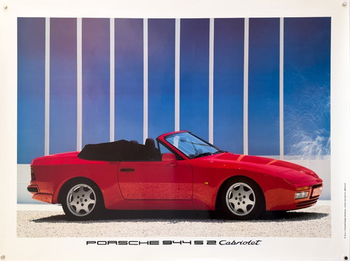 π Porsche 944 S2 Cabriolet β 1989 β Original Poster by Porsche AG | Offset lithograph | 102 Γ 76 cm | Germany