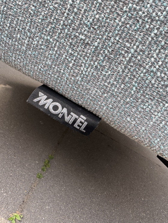 Image 1 of MONTEL hocker mint groen leer 98x40cm zeshoek