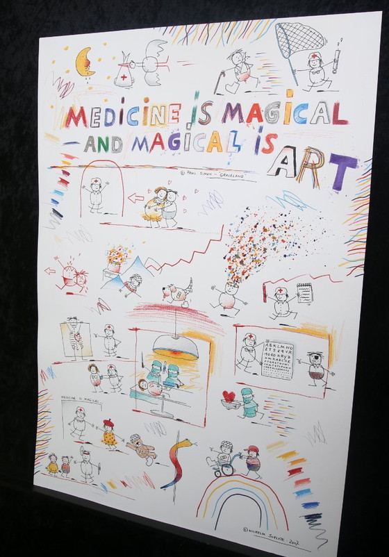 Image 1 of Schlote, Wilhelm - Medicine is magical and magical is ART - dessin de conception original - UNIKAT signé