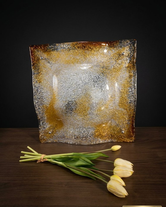 Image 1 of Mazzega Murano Grande Plafoniera 40x40 cm - design Carlo Nason - anni '90