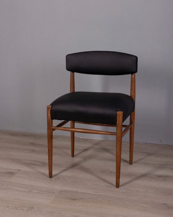 Image 1 of ENSEMBLE DE 4 CHAISES VINTAGE EN BOIS DE TECK DES ANNÉES 1960, DESIGN ITALIEN