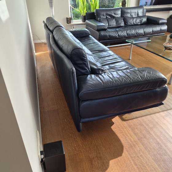 Complete Rolf Benz 6500 Seating Group: 2 x Sofa, Armchair, Coffee Table – Couches, Leather (photo 10 of 14)