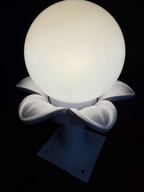 Image 1 of Lámpara de techo con forma de palmera opalina de los años 80.