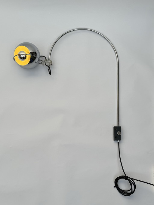 Vintage-Wandleuchte aus Chrom von GEPO Amsterdam, 1970er Jahre – Eyeball Design