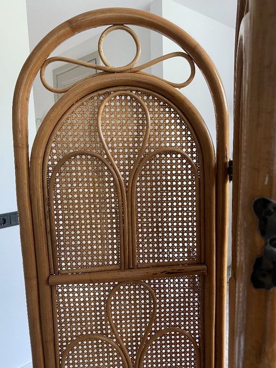 Un bellissimo paravento vintage in rattan (divisorio) – Paraventi, Bambù (photo 4 of 5)