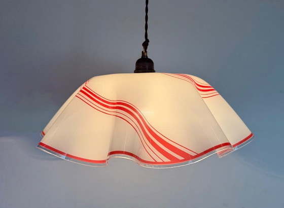 Image 1 of Vintage Glass Ceiling Light, 1970s