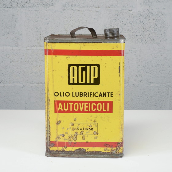 AGIP 1970 Schmierölkanister – Dekorative Objekte, Metall, Retro (photo 7 of 10)