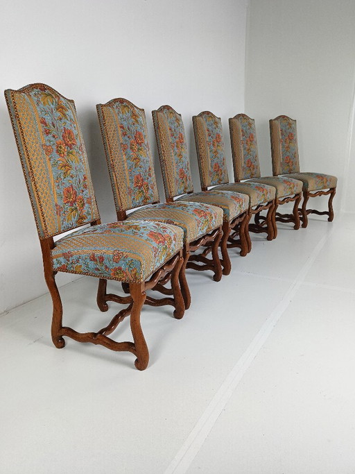 Os De Mouton Tapisserie-Stühle aus Buche (6er-Set) – eetkamerstoelen, Wood