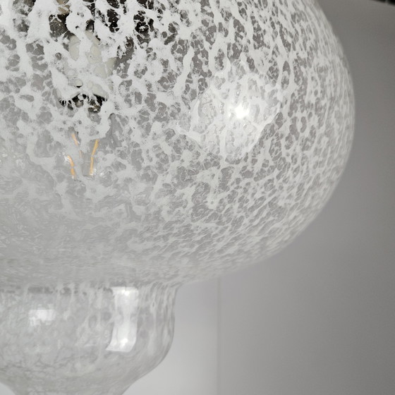 Image 1 of Vintage Italian Pendant Lamp Glass