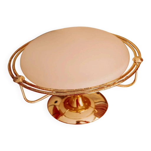 Vintage ceiling light Steinhauer with opal glass
