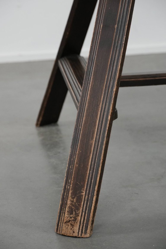 Image 1 of Dutch dining table/folding table from the 20th century, 105 cm diameter