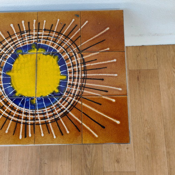 Image 1 of Vintage Mid-Century coffee table, tile table, 1960s coffee table
