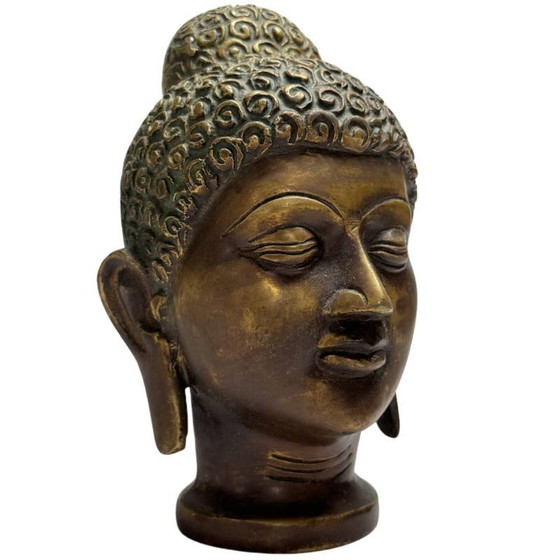 Antigua Cabeza de Buda de Bronce – India – Lote 468 – Esculturas, Bronze (photo 2 of 9)