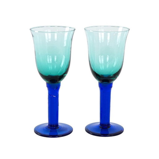 Een paar kleurrijke brillen, Deens design, jaren 70, vervaardigd in Denemarken.