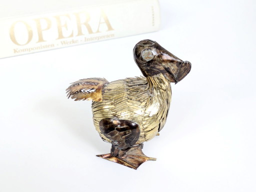 Brutalist Mixed Metal Dodo Sculpture Brass Copper 1960s Sergio Bustamante Style MCM