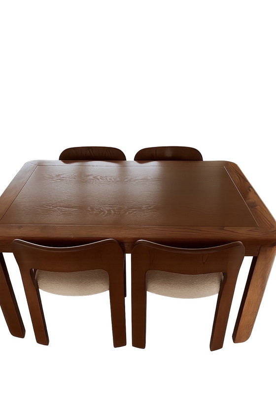 Image 1 of Beautiful brutalist set of 6 chairs and table