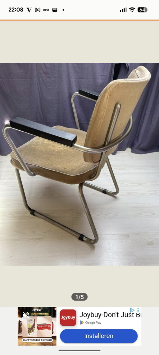 Vintage Gispen 352 Armchair HC Hoffman.
