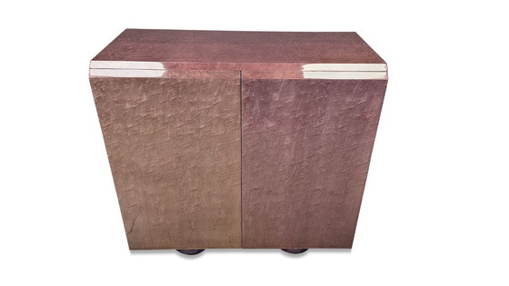 Image 1 of Mueble bar de madera nudosa de Giovanni Offredi para Saporiti, años 70