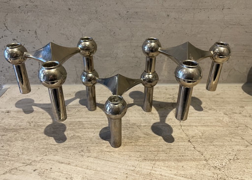 Portavelas de diseño Stoff Nagel vintage de los años 70