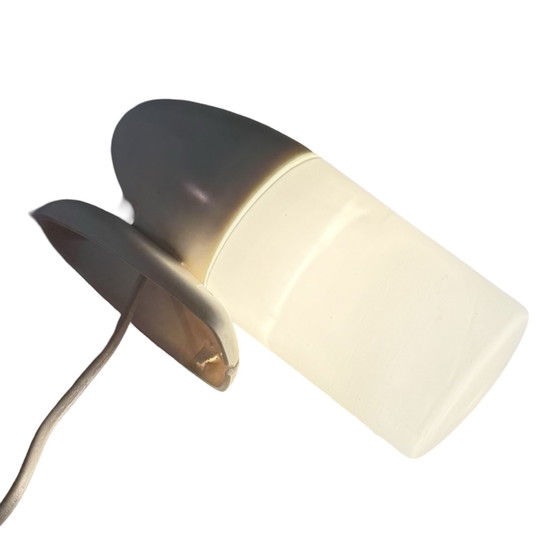 Image 1 of Bauhaus - Wandlamp - Kunststof voet en glazen kap - In de stijl van Wagenfeld / Ifo