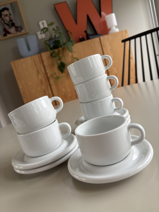 Juego de taza y platillo Rondo de Ikea, 6 piezas