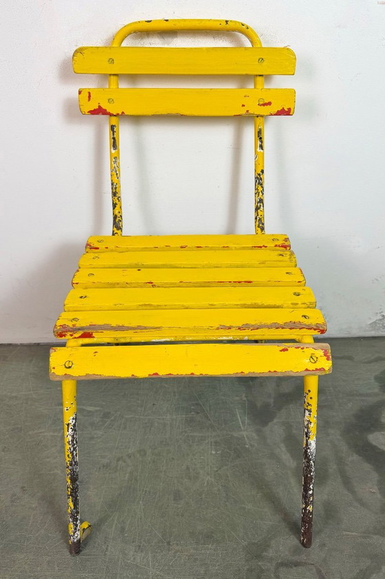 Image 1 of Vintage gele industriële stoel, jaren 60