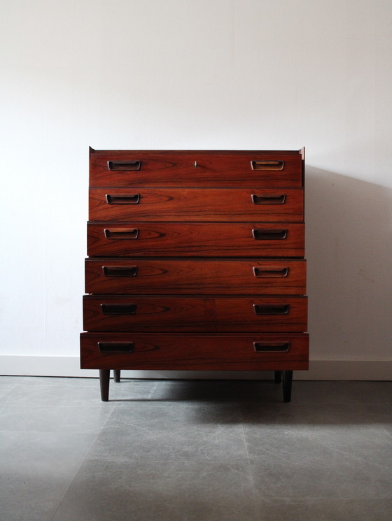 Image 1 of Vintage Deense ladekast in palissander door Gunnar Nielsen Tibergaard