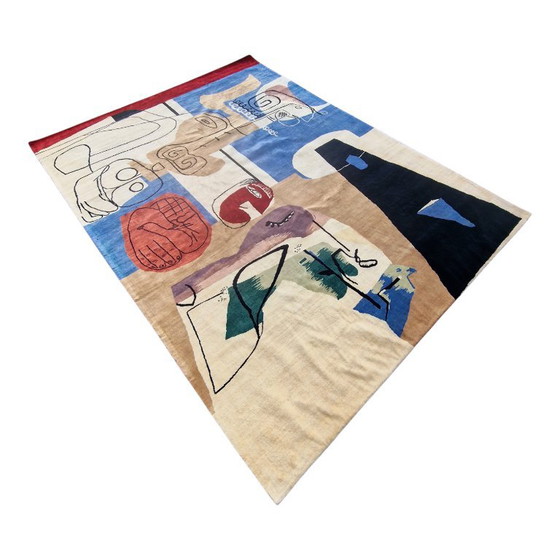 Le Corbusier Tapis L'Étrange Oiseau et le Taureau | Laine nouée à la main sur coton | Tapis d'art | 250 × (photo 5 of 9)