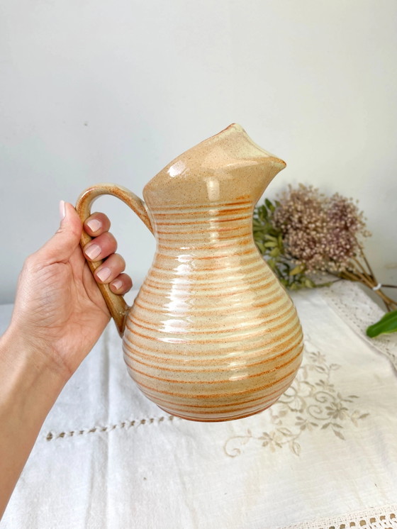 Pichet vintage en grès émaillé – Verres et carafes (photo 4 of 9)
