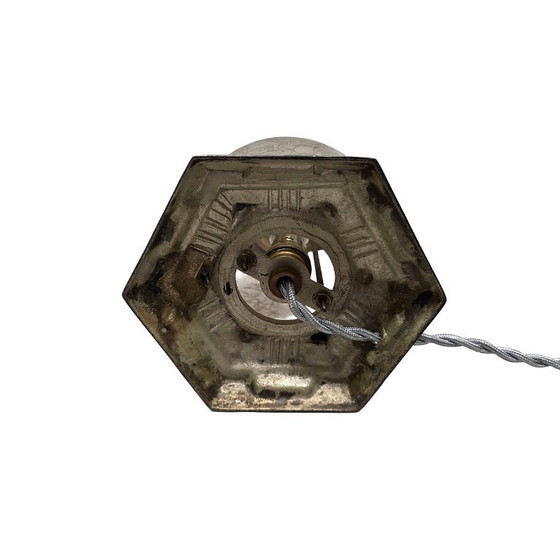 Image 1 of French Art Deco table lamp with a dog, circa 1920