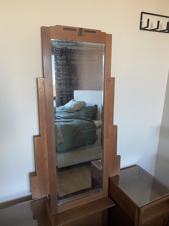 Image 1 of Kaptafel met spiegel / nachtkastjes met passpiegel