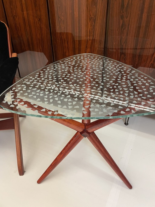 Vintage side table with a special base