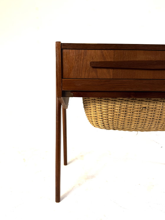 Image 1 of Vintage Danish teak sewing box '60