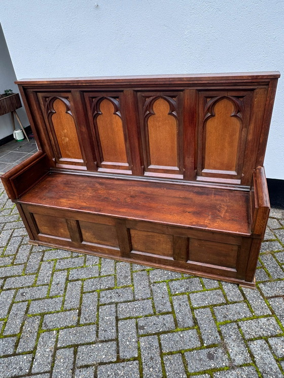 Panca in Legno Neogotico – Panche, Wood (photo 3 of 12)