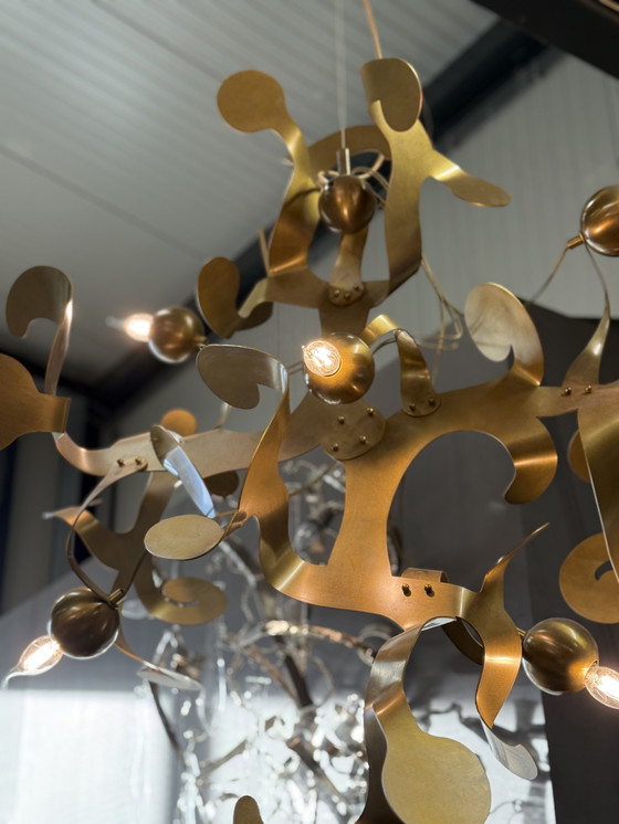 Image 1 of Lampadario Van Egmond Kelp Element in ottone brunito